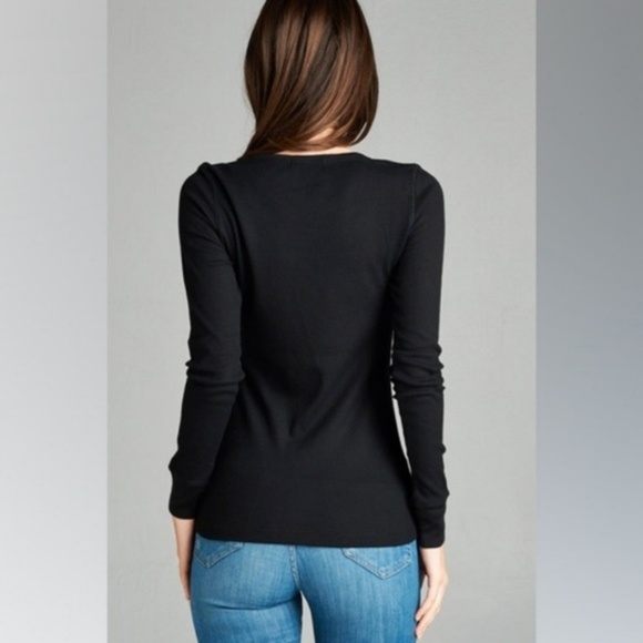 Basic Royal Blue Crew Neck Thermal - Picture 2 of 3